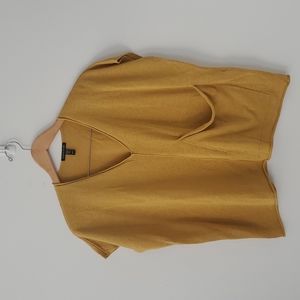 Eileen Fisher Womens Short Sleeve Organic Linen Cotton Boxy Sweater In Marigold